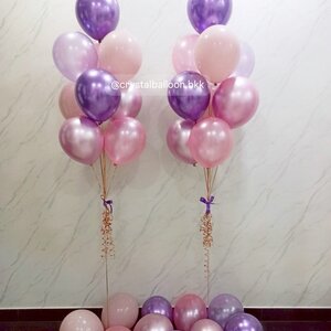 ลูกโป่ง วันเกิด ลูกโป่งช่อ 9 ลูก 2 ช่อ พร้อม ลูกโป่งโปรยพื้น 10 ลูก Theme ม่วง พร้อมตกเเต่ง สามารถเปลี่ยนสีลูกโป่ง/ข้อความสามารถเพิ่มได้