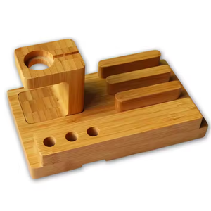 แท่นวางอเนกประสงค์ไม้ไผ่ (วางโทรศัพท์ แท็บเล็ต นาฬิกาข้อมือ ปากกา)