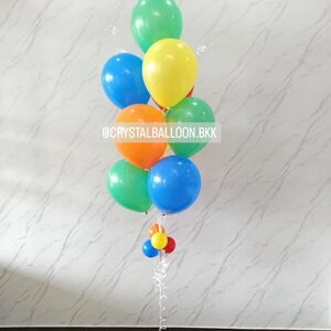 ลูกโป่ง แสดงความยินดี ช่อลูกโป่ง 9 ลูก 1 ช่อ สีคัลเลอร์ฟูล พร้อมตกแต่ง สามารถเปลี่ยนสีลูกโป่งได้