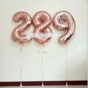 ฟอยล์ตัวเลข ขนาด 40" 3 ชิ้น ใช้ในโอกาสพิเศษต่างๆ พร้อมตกแต่ง สามารถเปลี่ยนสี-ฟอยล์ได้