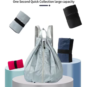 กระเป๋าเป้สะพายหลังผ้าไนล่อน พับเก็บได้ ขนาด 32*42*22 ซม.