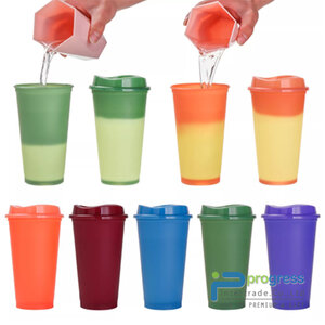 แก้วหลายสีเปลี่ยนสีตามอุณหภูมิ