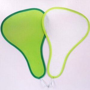 พัดสปริงพับเก็บได้ ผ้าไนล่อน ขนาด 22*32 ซม.