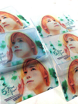 ตัวอย่างการ์ดใส นามบัตร บัตรรันเลข บัตรรันบาร์โค๊ด