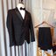 พร้อมเช่า ชุดสูททักซิโด้ สีดำ ปกแหลม (พร้อมเสื้อกั๊ก) Tuxedo Suit with Peak Lapels