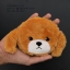 กระเป๋าใส่เหรียญ น่ารัก ขนาดกลาง สุนัขสีน้ำตาลอ่อนขนปุกปุย