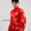 Preorder ชุดจีน ชาย เสื้อคอจีน ผ้าไหมจีน ทอลาย สีแดง