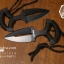 มีดชกต่อสู้ COLD STEEL (oem) ใบดำ ด้ามพันเชือก