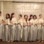เช่า ชุดไทย ชุดเพื่อนเจ้าสาว ชุดไทยผ้าถุงสีเทาเงิน สไบเรียบ สีงาช้าง
