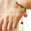 Aznavour สร้อยข้อมือเซลลูโลส (Cellulose) ประดับเซลลูโลสทรงกลมโทนน้ำตาล