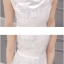 Pre-order เดรสขาว พรีเวดดิ้ง หน้าสั้นหลังยาว แขนกุด ลายดอกไม้ เรียบหรู