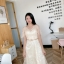 Pro-order เดรสสวย ถ่ายพรีเวดดิ้ง สวยหวาน ลูกไม้ (ซิปหลัง)