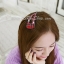 Aznavour กิ๊บติดผมสามเหลี่ยมลายสก๊อต 8.8 cm. (แดง)