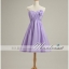 พร้อมส่ง ชุดราตรีสั้น ชุดเพื่อนเจ้าสาว สีม่วงอ่อน Lavender Lv-001C
