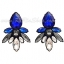 Aznavour GraindeBeaute ต่างหู ตุ้มหู ดีไซน์ผลึกน้ำแข็ง (Navy)