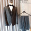 พร้อมเช่า ชุดสูททักซิโด้ สีเทา ปกกล้วย (พร้อมเสื้อกั๊ก) Tuxedo Suit with Shawl Collars
