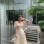Pro-order เดรสสวย ถ่ายพรีเวดดิ้ง สวยหวาน ลูกไม้ (ซิปหลัง)