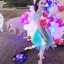 พร้อมเช่า ชุดแฟนซี เช่า 500 ชุดราตรีสั้น ดอกไม้หลากสี กระโปรงสายรุ้ง
