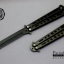 มีดบาลีซอง Balisong มีดควง มีดปีกผีเสื้อใบเป็นหวีสีดำ ขนาด 9 นิ้ว BLA015