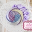 Rena chris โดนัทรัดผมเซลลูโลสทรงกลมแต่ง Swarovski หลากสี ( Purple )