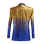 Pre-order เสื้อสูทชาย สูทแฟชั่น สูทกลิตเตอร์ไล่สี สีเหลืองน้ำเงิน