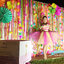 พร้อมเช่า ชุดแฟนซี เช่า 500 ชุดราตรีสั้น ลายทาง สีลูกกวาด แต่งดอกไม้