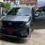 ผ้ายางปูพื้นรถยนต์ Nissan Serena C28 ปูกระดุมเล็ก PVC สีดำขอบดำ