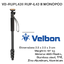 VELBON RUP-L43 II MONOPOD ขาตั้งกล้องขนาดกะทัดรัดพร้อมหัวบอลสำหรับกล้องขนาดกะทัดรัดและมิเรอร์เลสขั้นสูง
