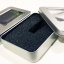 กล่องใส่หูฟังโลหะแบบสี่เหลี่ยมมีช่องพลาสติกใส บุฟองน้ำอย่างดีข้างใน Earphone Box Metal Square
