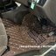 พรมปูพื้นรถตู้ Toyota Hiace ปูพรมVVIP สีกาแฟด้ายทอง ตัดเข้ารูป เต็มคัน