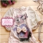 ชุดเดรส Set 2 ชิ้น ลายกระต่ายน้อยสีชมพูโอรสน่ารัก (พร้อมสร้อยคอโบว์)
