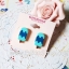 Aznavour ต่างหู ตุ้มหู เซลลูโลสไอศกรีม ( Blue )