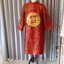 พร้อมส่ง เสื้อคอจีนยาวแขนยาว ผ้าไหมจีน สีแดงปักดิ้นทอง (ไซส์ M)