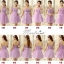 พร้อมเช่า ชุดราตรีสั้น ชุดเพื่อนเจ้าสาว ไหล่เดียว สีม่วง Purple Pp-001B