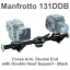 ด้ามติดกล้องได้ 4 ตัว Manfrotto 131DDB ใช้ร่วมกับขาตั้งกล้องสามขาทั่วไป และขาตั้งฐานตัวที่ใช้กันในสตูดิโอ รุ่น 800 806 809 816 816/1 Cross Arm, Double End with Double Head Support - Black ประกันศูนย์ 5 ปี