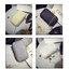พร้อมส่ง Evening Clutch กระเป๋าออกงาน ทรงสี่เหลี่ยม ขนาดจับถนัดมือ หรูหราจุกเปิดมุก พร้อมสายโซ่สะพายยาว (เลือกแบบสีด้านล่าง)