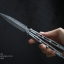 มีดบาลีซอง Balisong มีดควง มีดปีกผีเสื้อ ใบมีดยิงเลเซอร์ลายดามัสกัส
