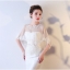 Preorder เสื้อคลุมชุดราตรี ตาข่ายลูกไม้ สีขาว สวยหรู