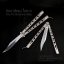 มีดบาลีซอง Balisong มีดควง มีดปีกผีเสื้อ แบบยาว สีเงิน ควงง่าย