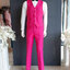 พร้อมเช่า ชุดสูทชาย สีชมพูบานเย็น ทรงเข้ารูป Slim-cut (พร้อมเสื้อกั๊ก) สำเนา