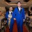 พร้อมเช่า ชุดสูททักซิโด้ สีน้ำเงิน ปกกล้วย (พร้อมเสื้อกั๊ก) Tuxedo Suit with Shawl Collars