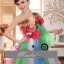 พร้อมเช่า ชุดแฟนซี เช่า 500 ชุดราตรีสั้น ดอกไม้หลากสี กระโปรงสายรุ้ง