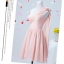 พร้อมส่ง ชุดราตรีสั้น สีชมพูอ่อน ชุดเพื่อนเจ้าสาว Pink-001D
