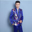 Pre-order ชุดสูทจีนชาย สีแดงปกคอแดง พิมพ์ลายกราฟฟิก