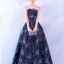 พร้อมเช่า ชุดแฟนซี ชุดราตรี เกาะอก สีNAVY BLUE กลิตเตอร์ทั้งตัว ลายอวกาศ