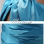 พร้อมส่ง ชุดราตรีสั้น Mini dress ไหล่เดียว สีฟ้า เข้ารูป แต่งโบว์สองชั้น