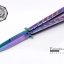 มีดบาลีซอง Balisong มีดควง มีดปีกผีเสื้อ สีรุ้งอะโนไดซ์ ขนาด 9 นิ้ว BLA008