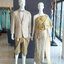 พร้อมเช่า ชุดแต่งงานไทยประยุกต์ ชุดหมั้นไทย สีเทาทอง เสื้อสูทสากล