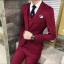 พร้อมเช่า ชุดสูทชาย สีไวน์แดง เข้ารูป พร้อมเสื้อกั๊ก