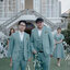 พร้อมเช่า เสื้อสูทชาย สีเขียวมิ้นต์เข้ม สีเขียวพาสเทล Dark Pastel Mint Green (พร้อมเสื้อกั๊ก)